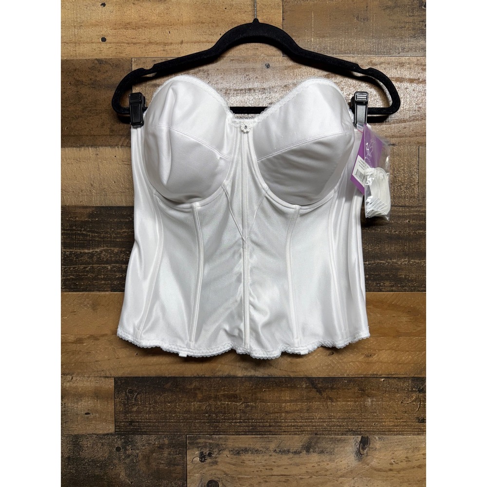 Dominique 8950 White Bridal Bustier Corset Basque Underwire 38DD NWT